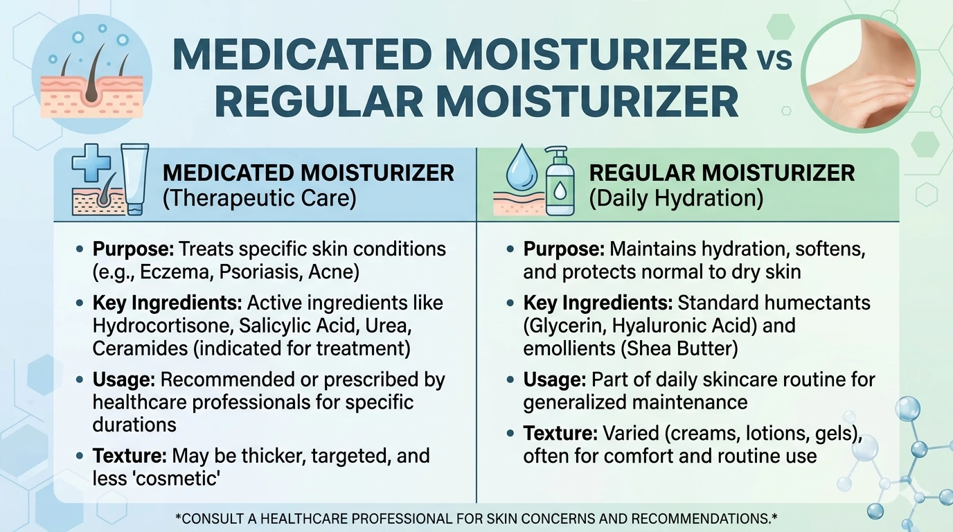 medicated moisturizer vs normal moisturizer